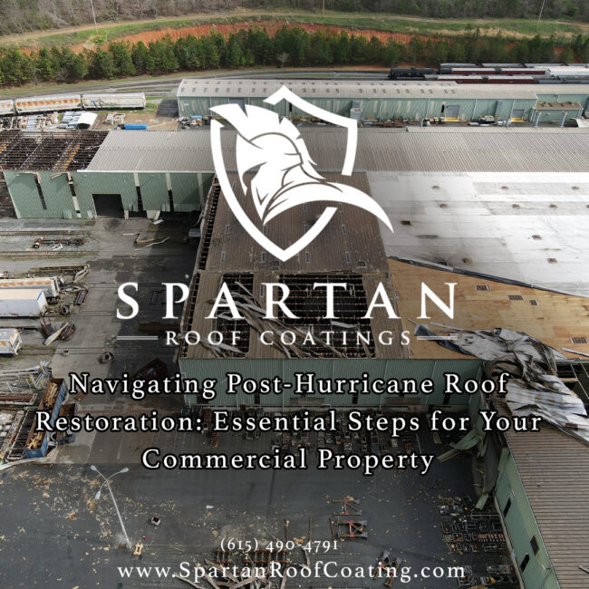 Nature's fury, as witnessed in the aftermath of a hurricane, can leave commercial properties in disarray, with roofs often bearing the brunt of the devastation.