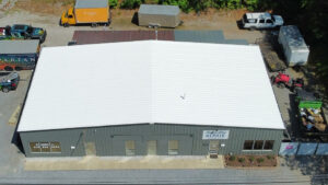 Aerial view of the roof