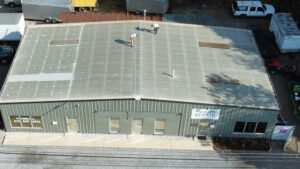 Aerial view of the roof