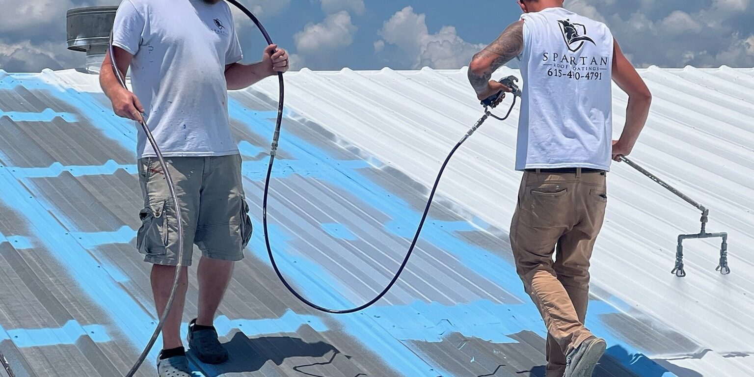 Men working on a roof